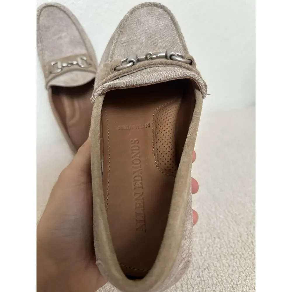 Allen Edmonds Sebastian Bit Driving Loafers Shoe Mens Size 9 D Bone New